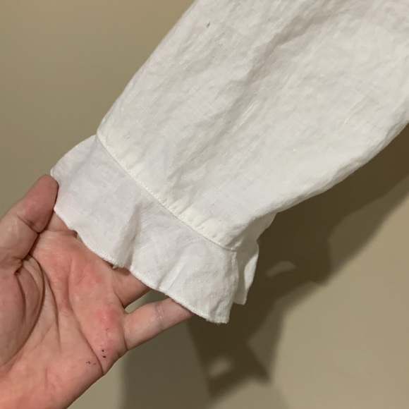 Linen ruffled top - Picture 4 of 10